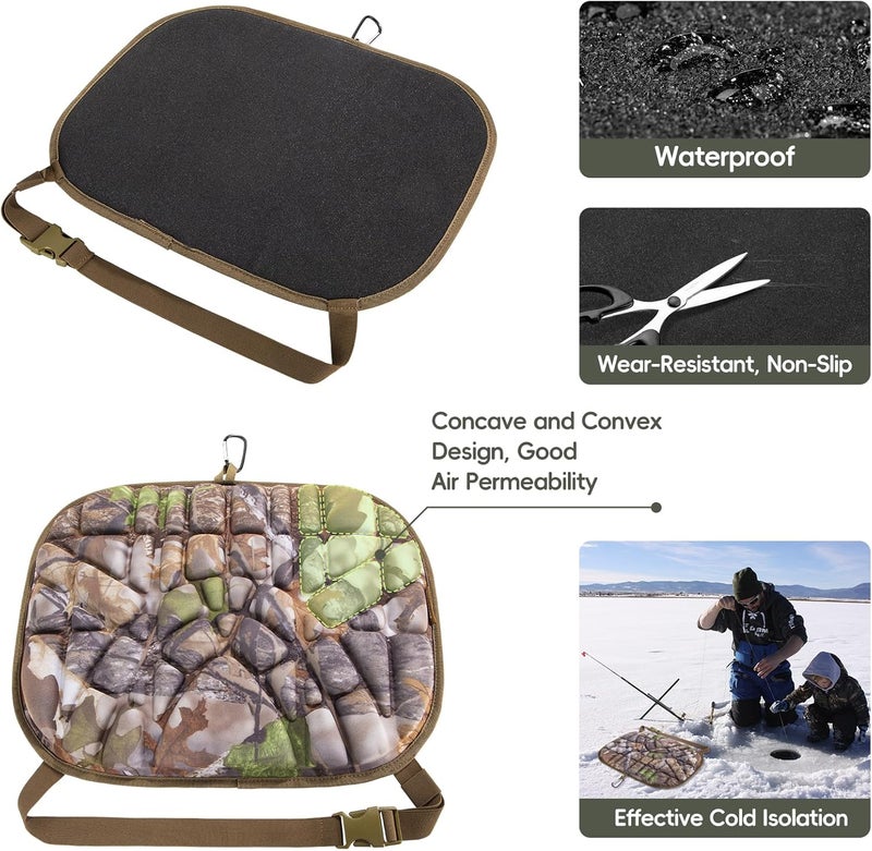 BLISSWILL Hunting seat Cushion，Stadium Cushion，100% Memory Foam Silent Lightweight for Camping, Hunting, Fishing，Camping，Outdoor - Image 4